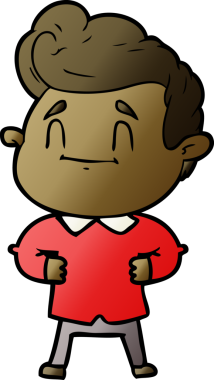 Bir insan tarafından çizilmiş mutlu çizgi film adamı.