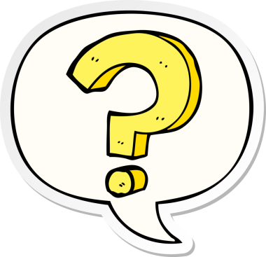 bir insan tarafından çizilmiş konuşma kabarcığı etiketli soru işareti