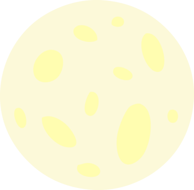 Bir insan tarafından çizilmiş bir dolunay karalaması.