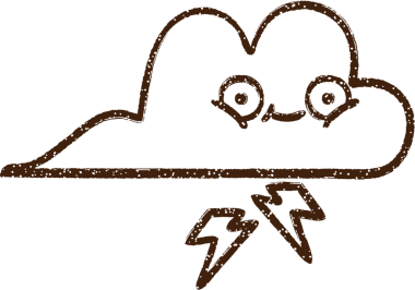 Bir insan tarafından çizilen Yıldırım Bulutu Kömürü Çizimi