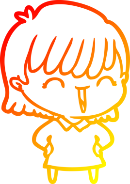 Bir insan tarafından çizilmiş bir karikatür kadın çizimi