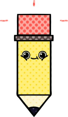 bir insan tarafından çizilmiş bir kalemin karikatürü.