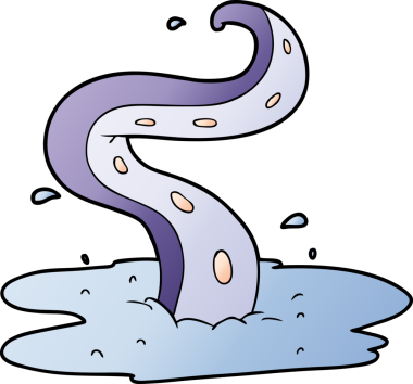 bir insan tarafından çizilmiş çizgi film dokunaçları