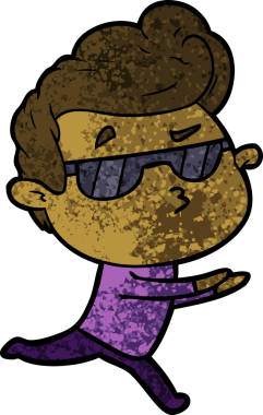 Bir insan tarafından çizilmiş havalı bir çizgi film.