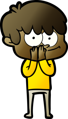 Bir insan tarafından çizilmiş mutlu çizgi film adamı.