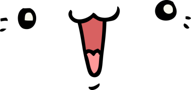 Bir insan tarafından çizilmiş şirin çizgi film yüzü.