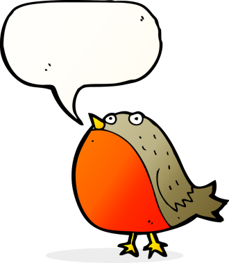 bir insan tarafından çizilmiş konuşma balonlu çizgi robin