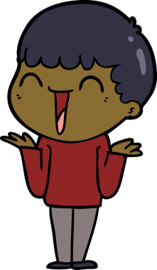 Bir insan tarafından çizilmiş mutlu bir adam.