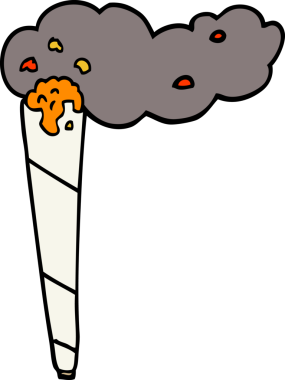 Bir insan tarafından çizilmiş marihuana esrar karalaması.