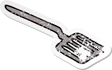 Bir insan tarafından çizilmiş garip bir el spatulasının sıkıntılı çıkartması.