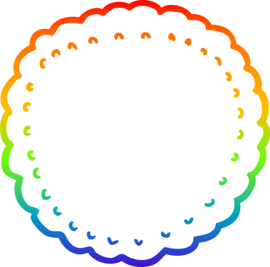 gökkuşağı gradyan çizimi bir insan tarafından çizilmiş bir çizgi film bisküvisi