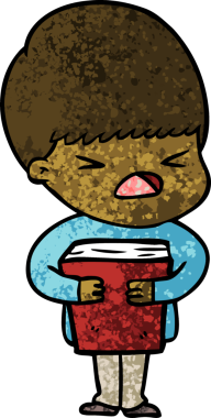 Çizgi film bir insan tarafından çizilmiş stresli adam