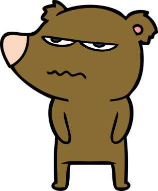 Bir insan tarafından çizilmiş bir çizgi film karakteri.