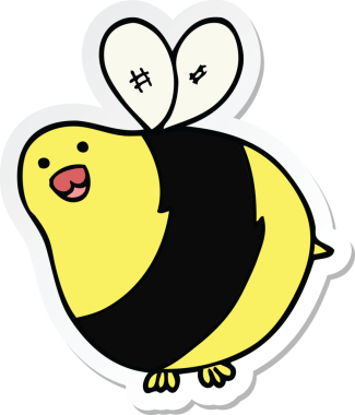 Bir insan tarafından çizilmiş çizgi film etiketi.