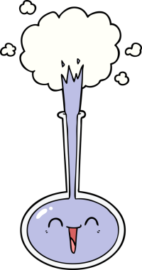 bir insan tarafından çizilmiş karikatür bilim deneyi