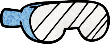 bir insan tarafından çizilmiş güvenlik gözlükleri.