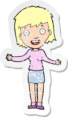 Bir insan tarafından çizilmiş heyecanlı bir karikatürün gerilimli yapıştırması.