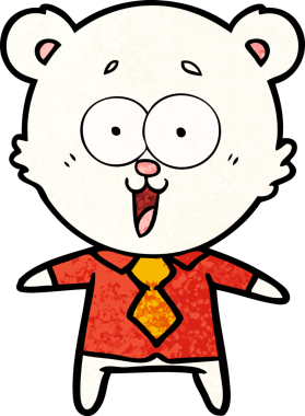 Bir insan tarafından çizilmiş kutup ayısı karikatürü