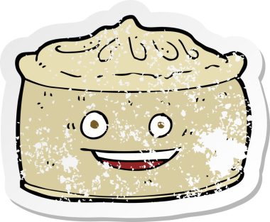 Bir insan tarafından çizilmiş karikatür turtasının gerilimli retro yapıştırması