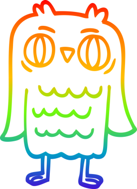 bir insan tarafından çizilmiş bir baykuşun çizimi.