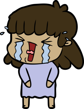 Bir insan tarafından çizilmiş karikatür kadın.