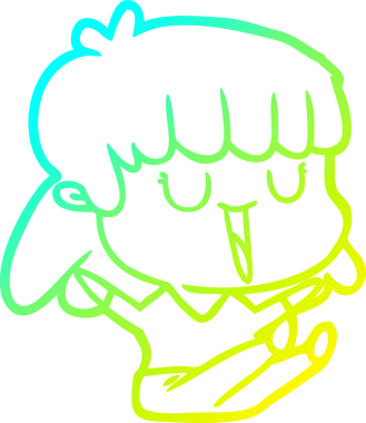 Bir insan tarafından çizilmiş bir karikatür kadın çizimi.