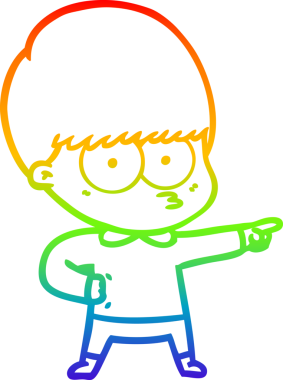 gökkuşağı gradyan çizimi bir insan tarafından çizilmiş sinirli bir çizgi çocuk çizimi