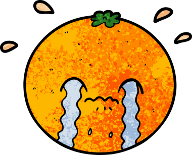 Bir insan tarafından çizilmiş turuncu çizgi film.