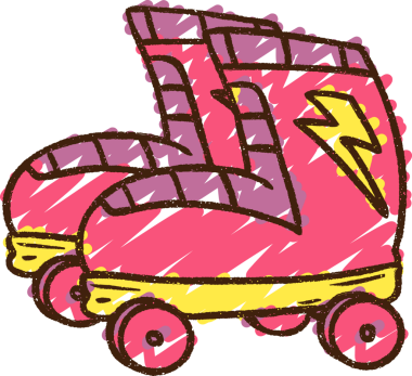 Bir insan tarafından çizilen Patenli Tebeşir Çizimi