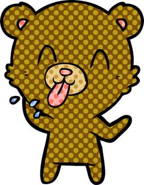 Bir insan tarafından çizilmiş bir çizgi film karakteri.