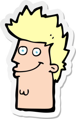 Bir insan tarafından çizilmiş mutlu adam yüzü.