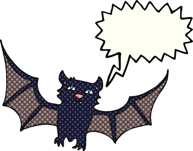 Bir insan tarafından çizilmiş serbest çizilmiş çizgi roman konuşma balonu cadılar bayramı sopası.