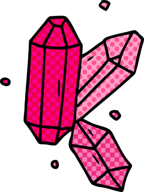 Bir insan tarafından çizilmiş kristal taşların karalamaları.