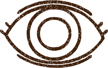 Bir insan tarafından çizilen Göz Sembolü Kömür Çizimi