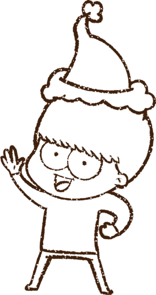 Bir insan tarafından çizilmiş Noel Adamı Kömürü