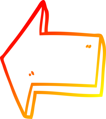 Bir insan tarafından çizilmiş bir çizgi filmin sıcak gradyan çizimi