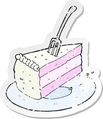 Bir insan tarafından çizilmiş karikatür pastasının geriletilmiş yapıştırması.