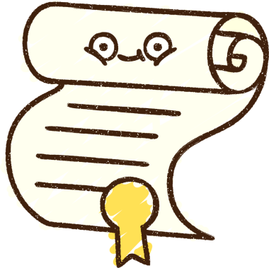 Bir insan tarafından çizilmiş Sertifika Tebeşiri