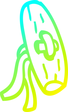 Bir insan tarafından çizilmiş bir çizgi filmin soğuk gradyan çizgisi.