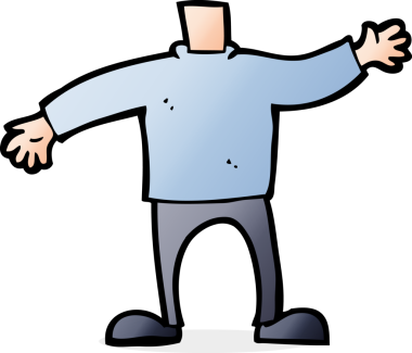 bir insan tarafından çizilmiş, kolları sallayan karikatür gövdesi (karikatürleri karıştır ve eşleştir veya kendi fotoğraflarını ekle)