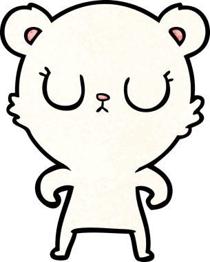 Bir insan tarafından çizilmiş kutup ayısı karikatürü