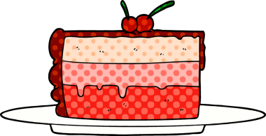 Bir insan tarafından çizilmiş çizgi film pastası.