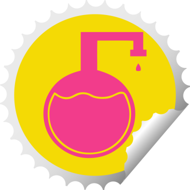 Bir insan tarafından çizilmiş bilimsel bir deneyin dairesel kabuk soyma etiketi.