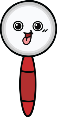 Bir insan tarafından çizilmiş bir büyüteç karikatürü.