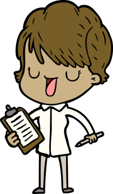 Bir insan tarafından çizilmiş bir karikatür kadın konuşuyor.