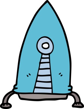 bir insan tarafından çizilmiş karalama uzay roketi