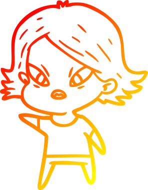 Bir çizgi film karakteri, bir insan tarafından çizilmiş...