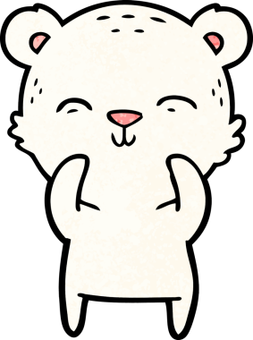 Bir insan tarafından çizilmiş kutup ayısı karikatürü