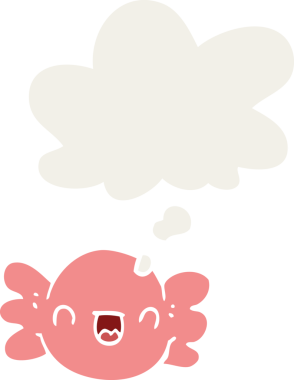 insan tarafından çizilmiş düşünce baloncuklu çizgi film.