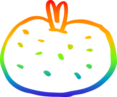 Bir insan tarafından çizilmiş organik turuncu çizgi.